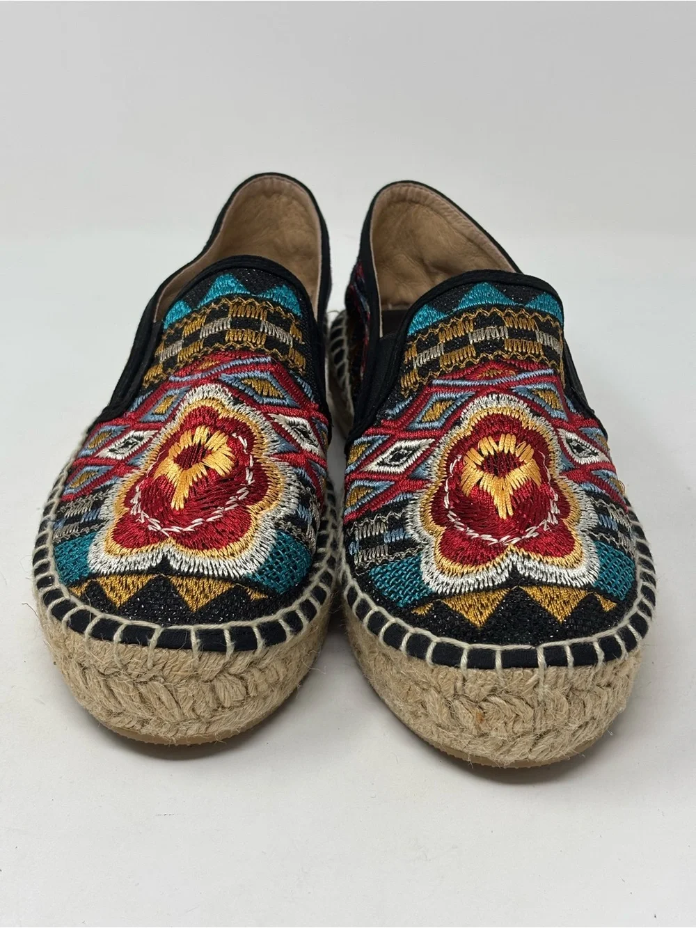Johnny Was Aldorna embroidered espadrille slip one shoes NWOT size 36 (6)